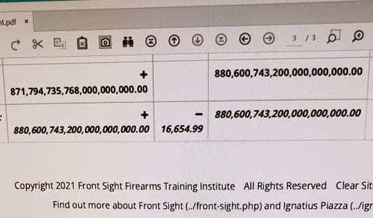 Front Sight Patronage Points